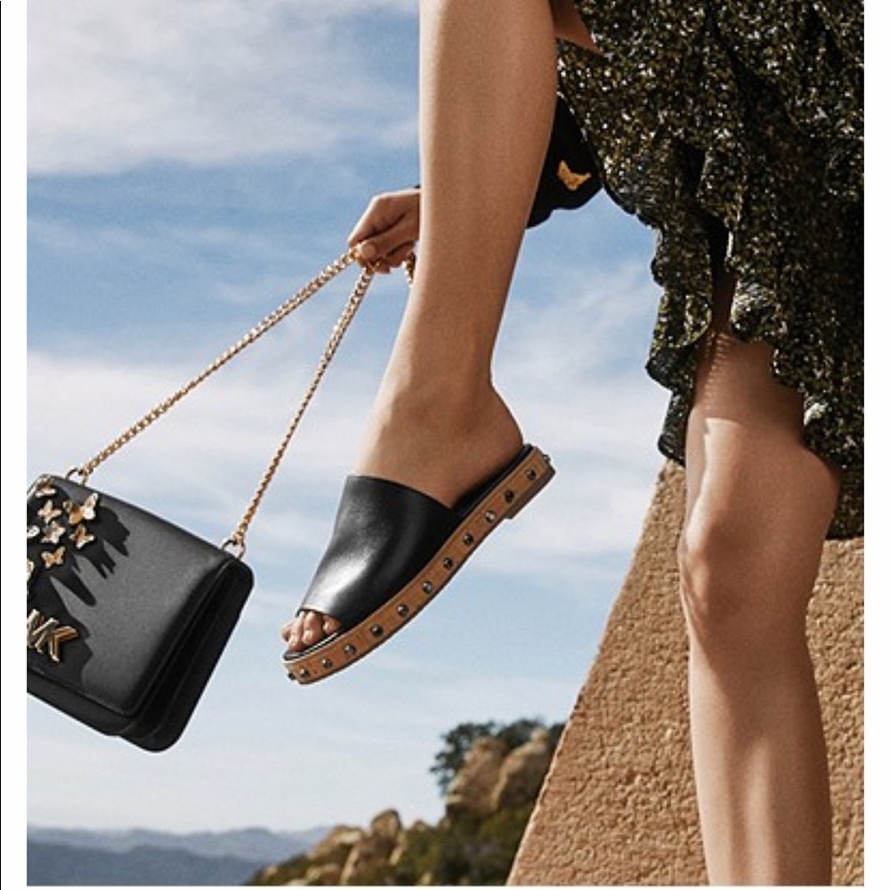 Brand new Mk leather Ellen sandals